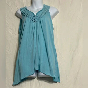 New Directions Stylish Teal Sleeveless Top - Size PXL